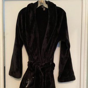 Victoria's Secret Short Black Plush Robe